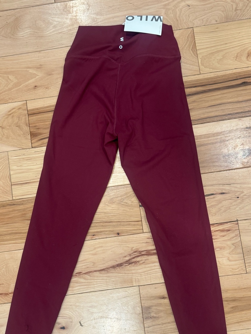 WILO The Label 7/8 Burgundy High Rise Leggings Size Small NWT